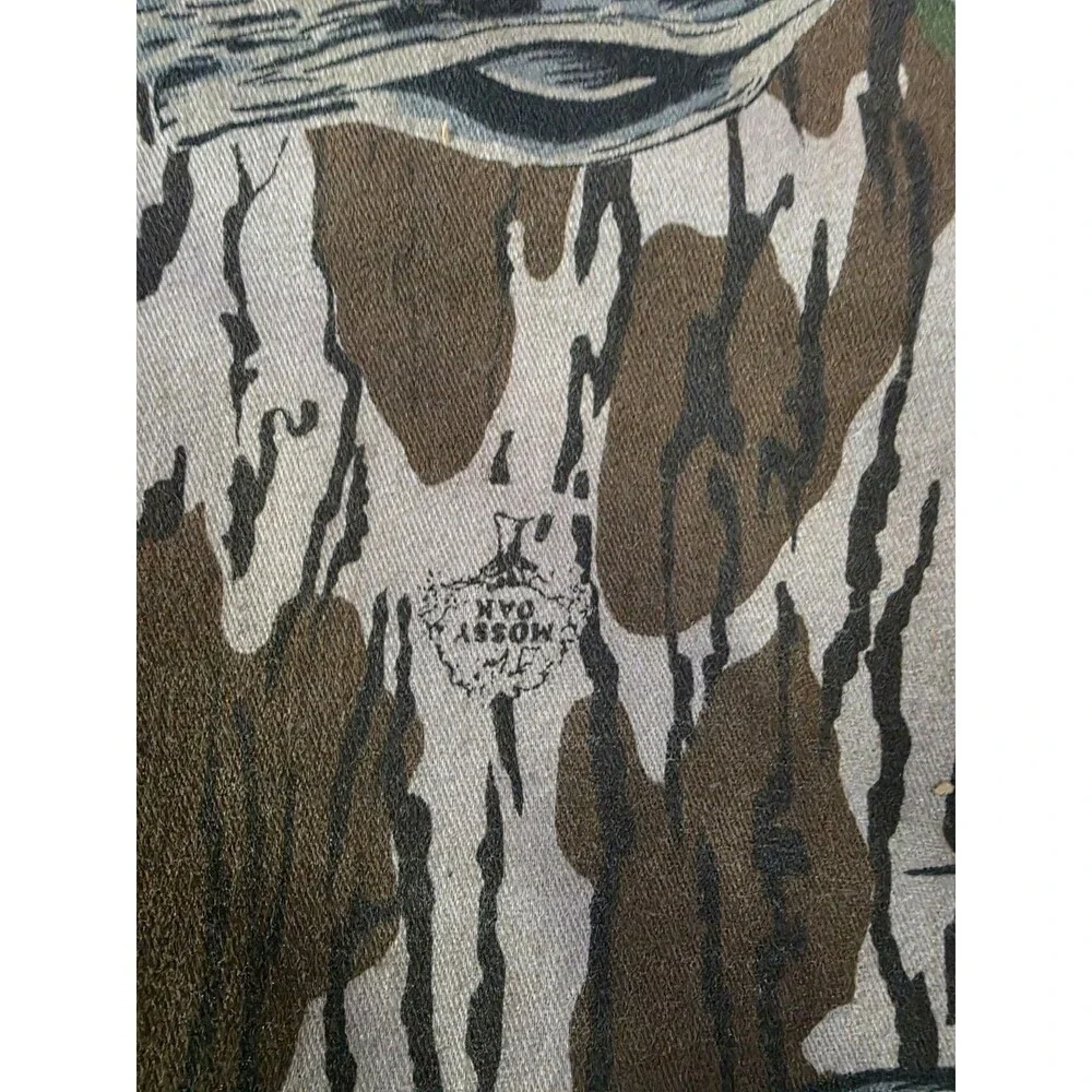 Vintage Mossy Oaks Overalls Mens XXL Brown Treestand Camo Bibs 0144 USA
